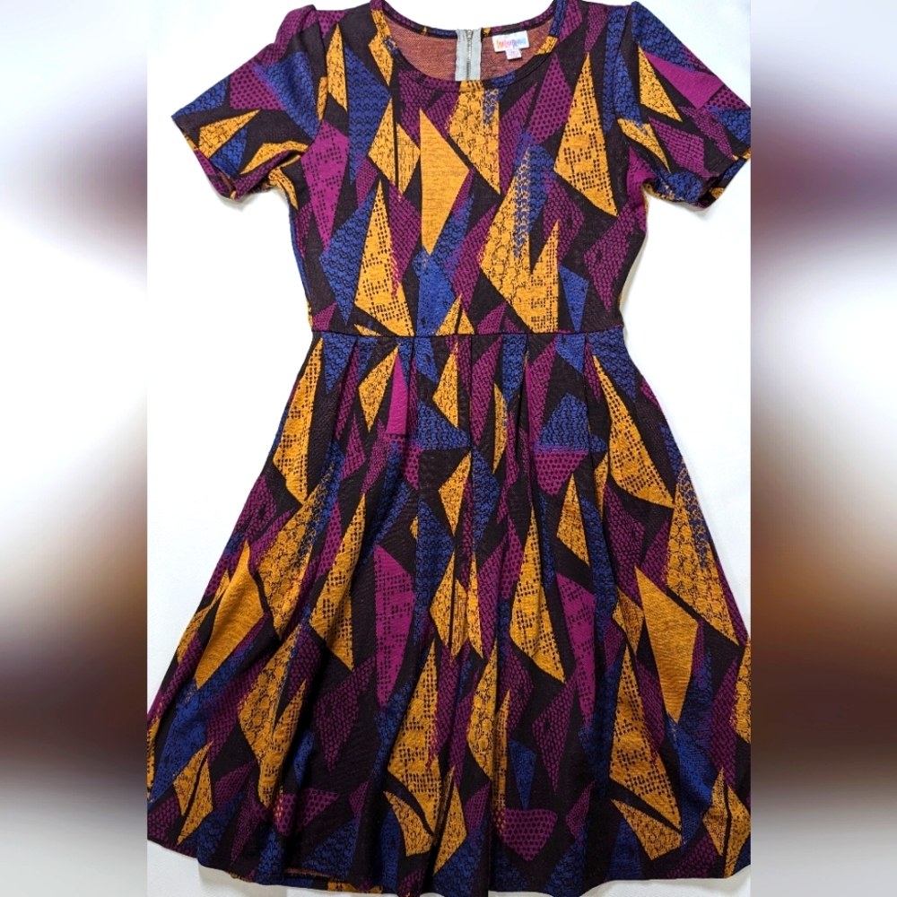 LuLaRoe Jacquard Amelia Dress M